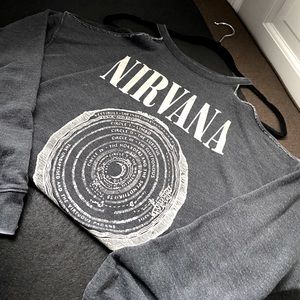 NIRVANA Cold Shoulder Sweatshirt